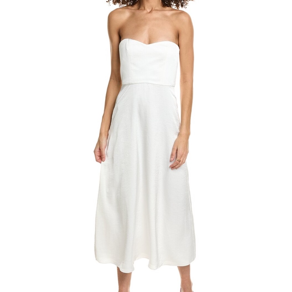 Ba&sh white strapless dress